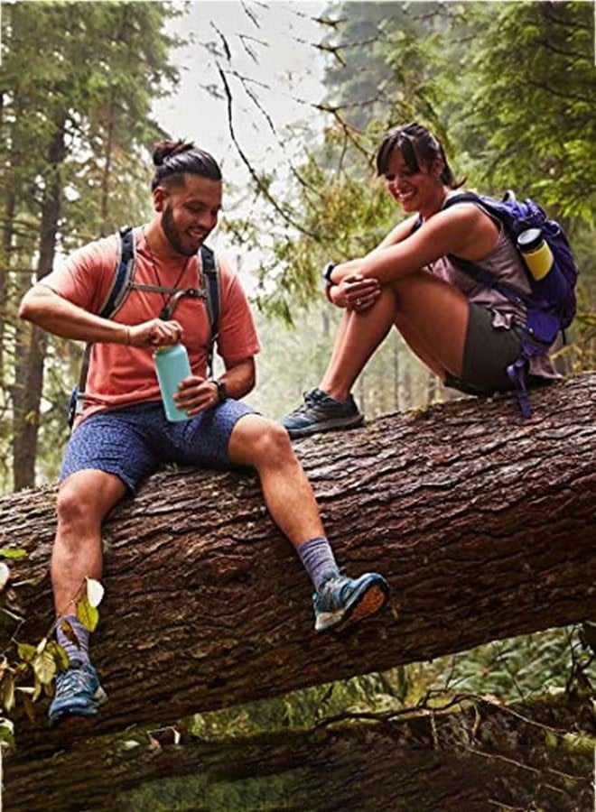 هايدرو فلاسك فراغ معزول زجاجة مياه الفولاذ المقاوم للصدأ فم واسع مع غطاء القش (أبيض، 32 أوقية) - Image 3